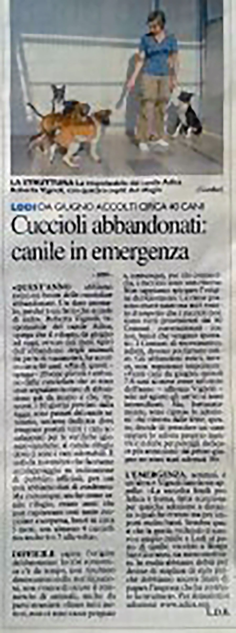 La stampa si interessa di A.di.ca onlus