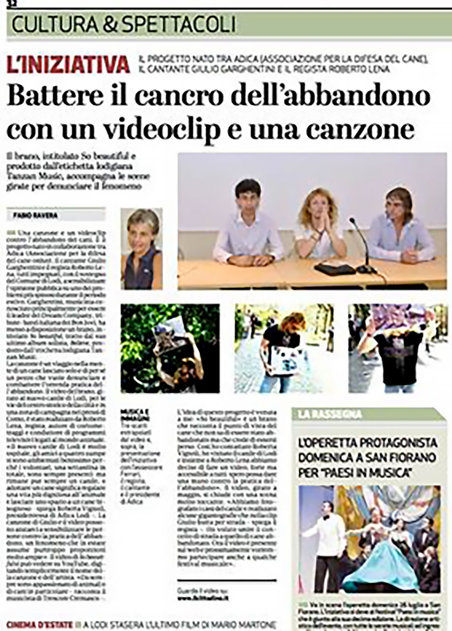 La stampa si interessa di A.di.ca onlus